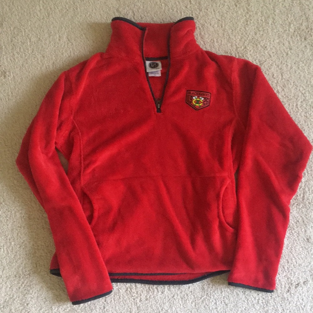 blackhawks fuzzy sweater